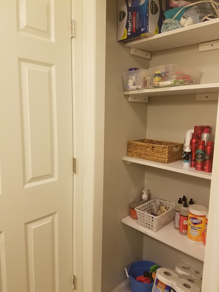 Bathroom closet organization