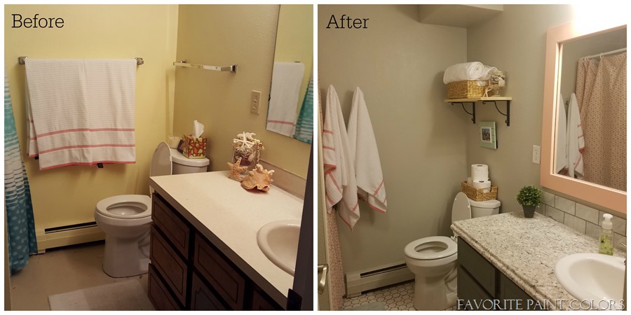 Girls bathroom before and after - Favorite Paint Colors